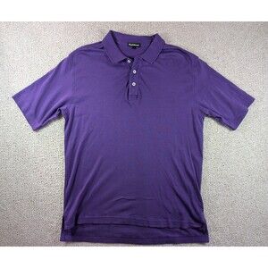 Paul Stuart Purple Pima Cotton Polo Shirt Mens Medium Made In Peru